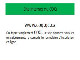 Site Internet du COQ