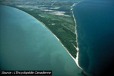 Photo aérienne de la Pointe-Pelée